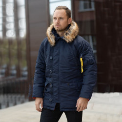 Фото: “Зимняя мужская куртка аляска N-3B, синий”, купить в интернет магазине