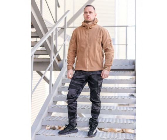 Фото: “Кофта флисовая с капюшоном, койот”, купить в интернет магазине