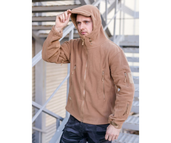 Фото: “Кофта флисовая с капюшоном, койот”, купить в интернет магазине