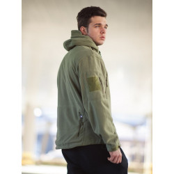 Фото: “Кофта флисовая с капюшоном, олива”, купить в интернет магазине