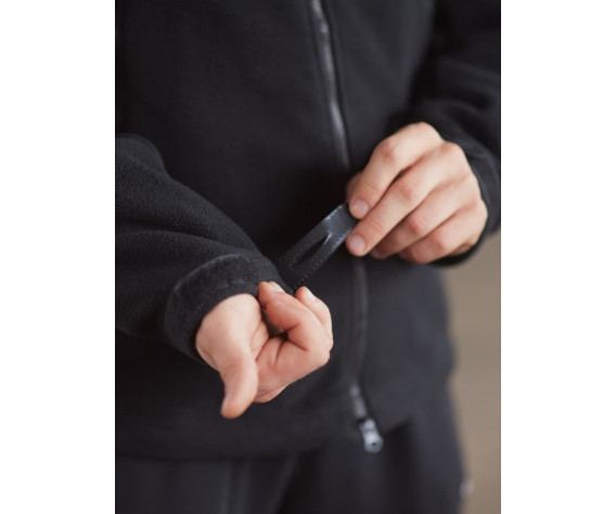 Фото: “Кофта флисовая с капюшоном, черная”, купить в интернет магазине