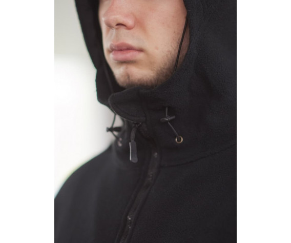 Фото: “Кофта флисовая с капюшоном, черная”, купить в интернет магазине