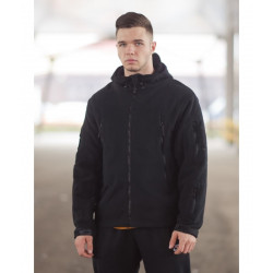 Фото: “Кофта флисовая с капюшоном, черная”, купить в интернет магазине