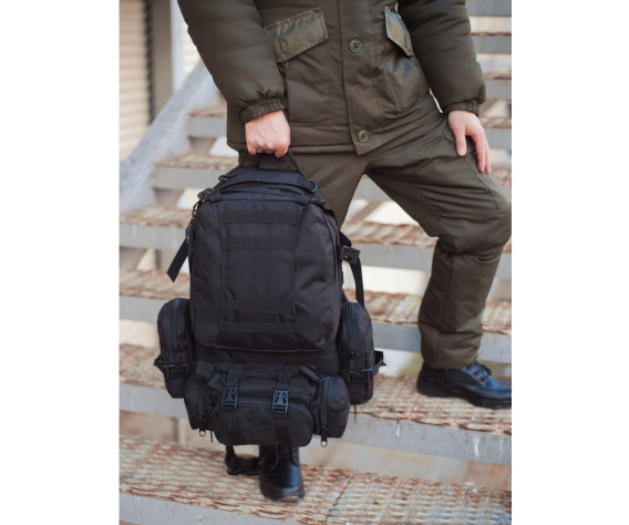 Фото: “Рюкзак тактический с подсумками, black”, купить в интернет магазине
