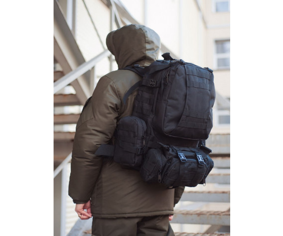 Фото: “Рюкзак тактический с подсумками, black”, купить в интернет магазине