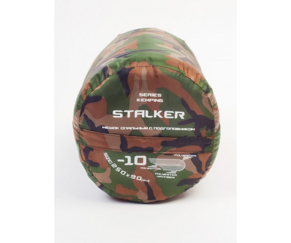 Фото: “Спальник Stalker Camping (до -10˚С), woodland”, купить в интернет магазине