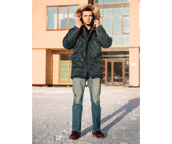 Фото: “Зимняя мужская куртка аляска N-3B, Navy”, купить в интернет магазине