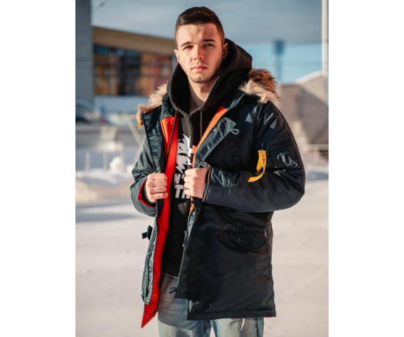 Фото: “Зимняя мужская куртка аляска N-3B, Navy”, купить в интернет магазине