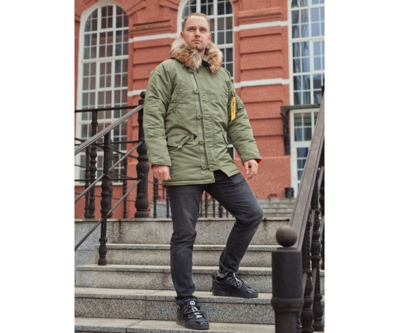 Фото: “Зимняя мужская куртка аляска N-3B, sage_green”, купить в интернет магазине