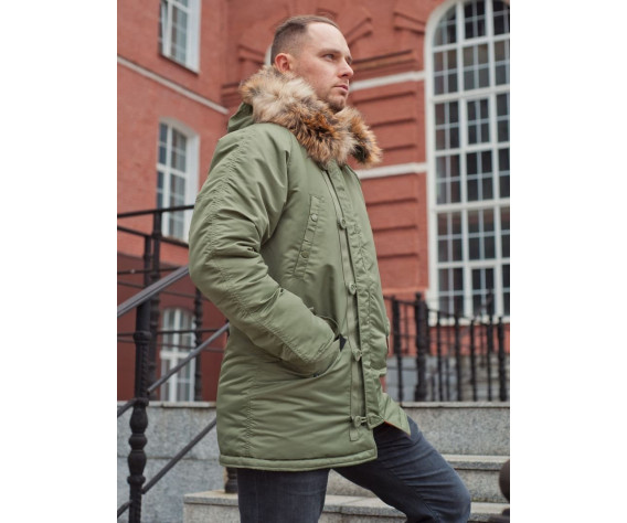 Фото: “Зимняя мужская куртка аляска N-3B, sage_green”, купить в интернет магазине