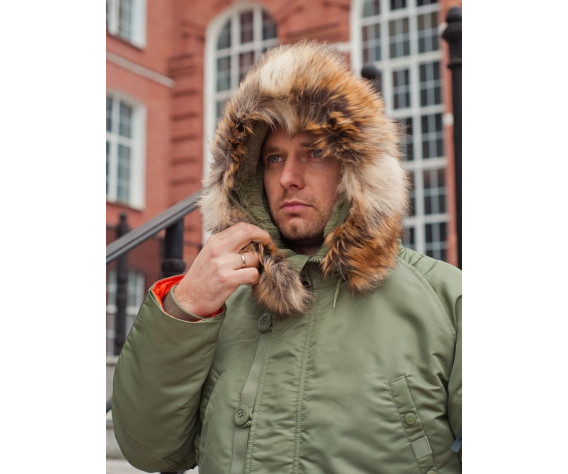 Фото: “Зимняя мужская куртка аляска N-3B, sage_green”, купить в интернет магазине
