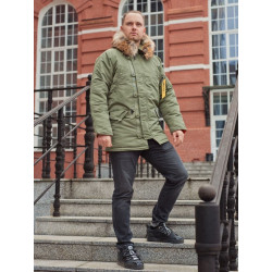 Фото: “Зимняя мужская куртка аляска N-3B, sage_green”