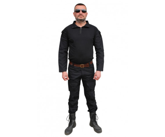 Фото: “Костюм тактический летний с наколенниками и налокотниками, black”, купить в интернет магазине