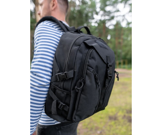 Фото: “Рюкзак с двумя косыми карманами спереди, black”, купить в интернет магазине