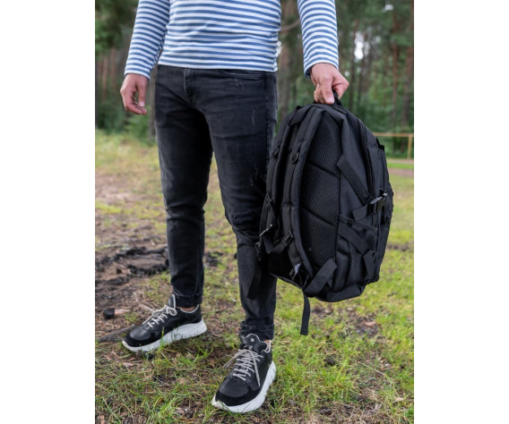 Фото: “Рюкзак с двумя косыми карманами спереди, black”, купить в интернет магазине
