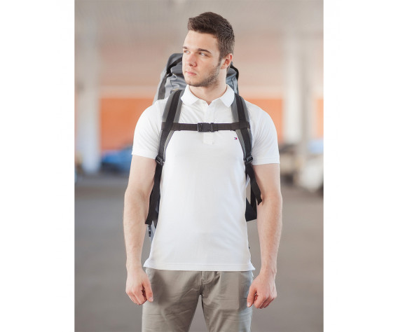 Фото: “Сумка-рюкзак с боковыми стропами 75л, серый”, купить в интернет магазине