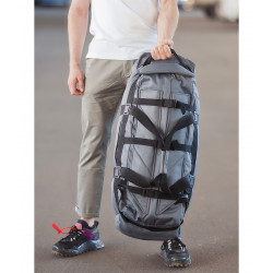 Фото: “Сумка-рюкзак с боковыми стропами 75л, серый”