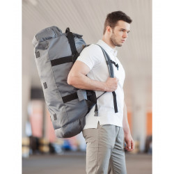 Фото: “Сумка-рюкзак с боковыми стропами 75л, серый”