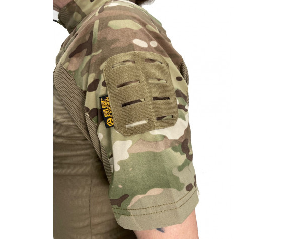 Фото: “Футболка S.ARCHON с молнией coolmax мультикам/бежевый”, купить в интернет магазине