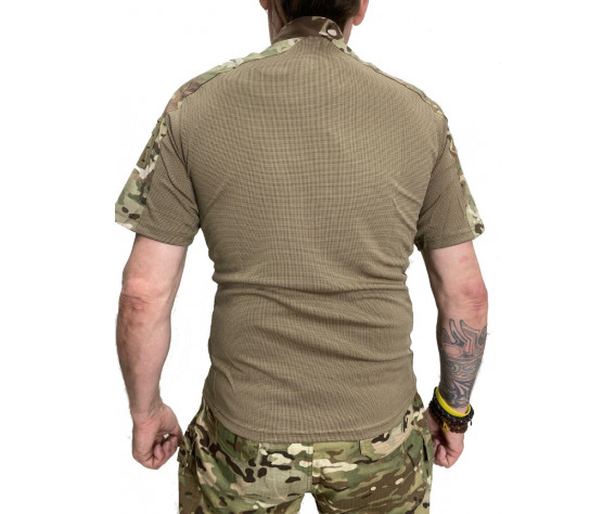 Фото: “Футболка S.ARCHON с молнией coolmax мультикам/бежевый”, купить в интернет магазине