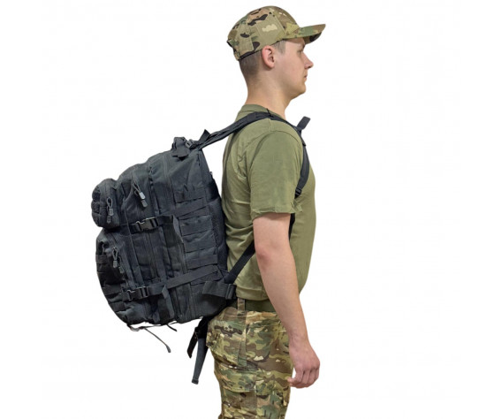 Фото: “Многофункциональный рюкзак с системой MOLLE (Черный 45-50 л)”, купить в интернет магазине