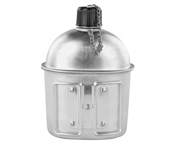 Фото: “Походный армейский набор фляга+котелок в чехле - Фляга объемом 1000 мл. + котелок 600 мл”, купить в интернет магазине