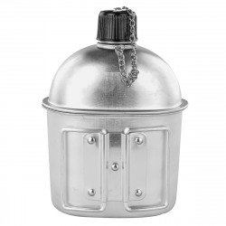 Фото: “Походный армейский набор фляга+котелок в чехле - Фляга объемом 1000 мл. + котелок 600 мл”