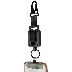 Фото: “Ретрактор с карабином для телефона многофункциональный (Черный)”