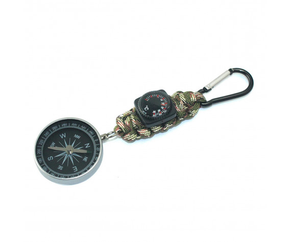 Фото: “Походный компас на брелке с термометром и карабином”, купить в интернет магазине