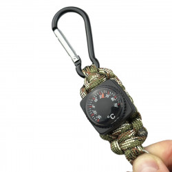 Фото: “Походный компас на брелке с термометром и карабином”