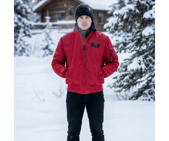 Фото: “Куртка MA-1 HOODED RED/RED L”, купить в интернет магазине