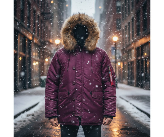 Фото: “Куртка HUSKY BURGUDY/BURGUDY L Нат.Мех”, купить в интернет магазине