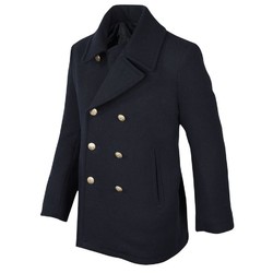 Фото: “Бушлат морской ВМФ Mil-tec в ретро стиле с золотистыми пуговицами”