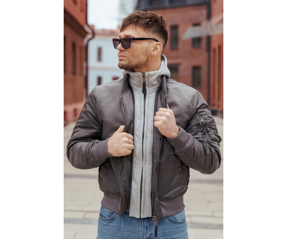 Фото: “Куртка бомбер D-tec SP-04 Grey | Army Stroll”, купить в интернет магазине