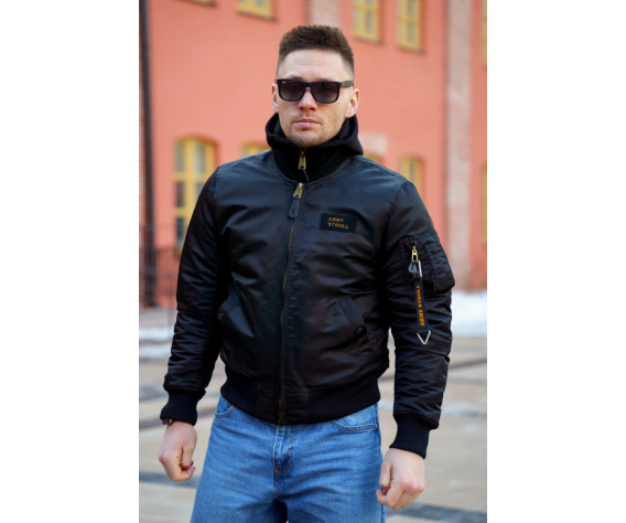 Фото: “Куртка бомбер D-tec SP-04 Black | Army Stroll”, купить в интернет магазине