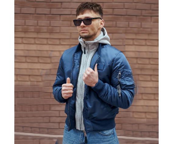 Фото: “Куртка бомбер D-tec SP-04 Blue | Army Stroll”, купить в интернет магазине