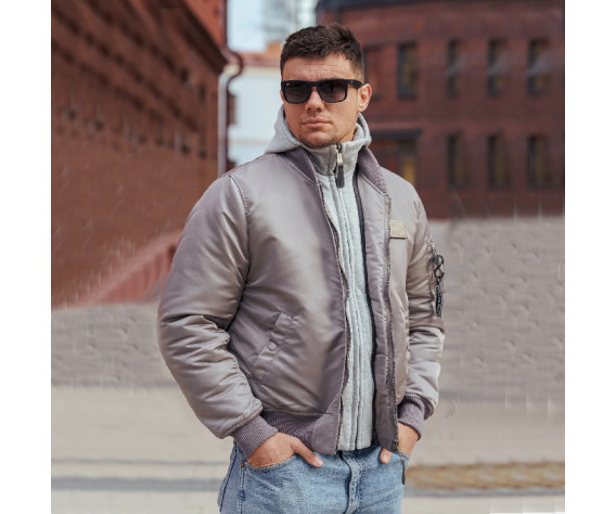 Фото: “Куртка бомбер D-tec SP-04 светло-серый | Army Stroll”, купить в интернет магазине