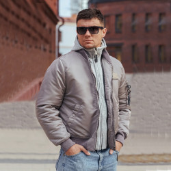 Фото: “Куртка бомбер D-tec SP-04 светло-серый | Army Stroll”, купить в интернет магазине