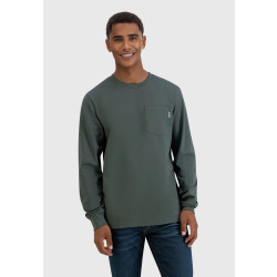 Фото: “Лонгслив Grant pocket Vintage, цвет Grey/Green”, купить в интернет магазине