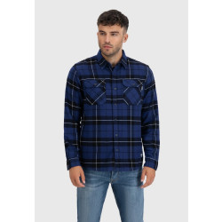 Фото: “Рубашка Sem Flannel Vintage, цвет Kobalt Check”, купить в интернет магазине