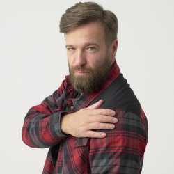Фото: “Рубашка Winter Warden Helikon, цвет Slate Crimson Plaid”