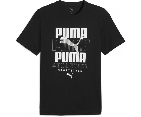 Фото: “Футболка M Graphic Stacked Puma, цвет Black”, купить в интернет магазине