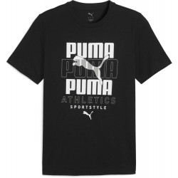Фото: “Футболка M Graphic Stacked Puma, цвет Black”, купить в интернет магазине