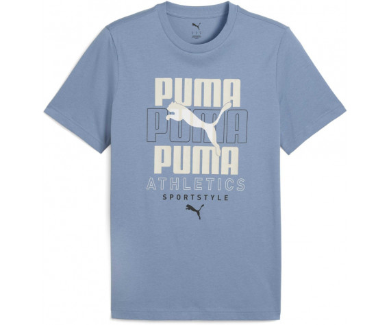 Фото: “Футболка M Graphic Stacked Puma, цвет Cool Blue”, купить в интернет магазине