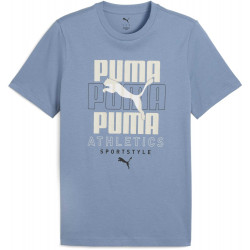 Фото: “Футболка M Graphic Stacked Puma, цвет Cool Blue”, купить в интернет магазине