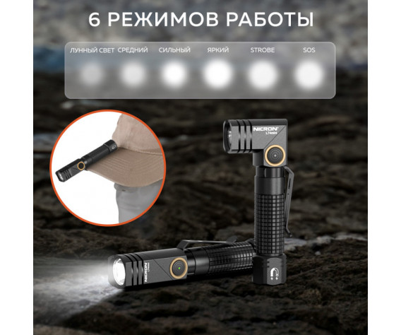 Фото: “Светодиодный поворотный фонарь NICRON L74mini”, купить в интернет магазине
