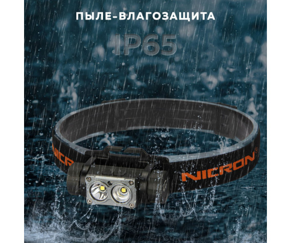 Фото: “Светодиодный двухлучевой налобный  фонарик NICRON H35”, купить в интернет магазине