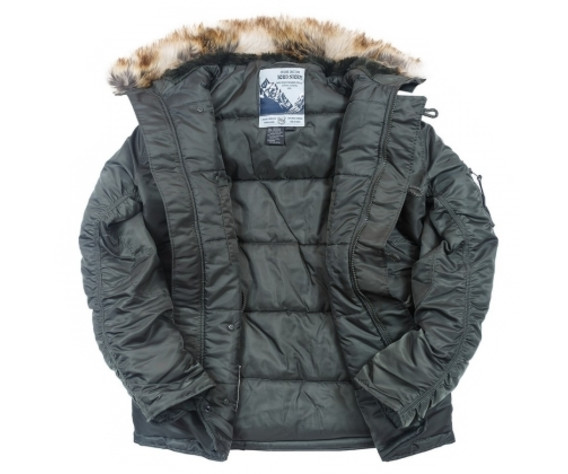 Фото: “Куртка n3b tight husky 4XL forest night, серая олива”, купить в интернет магазине