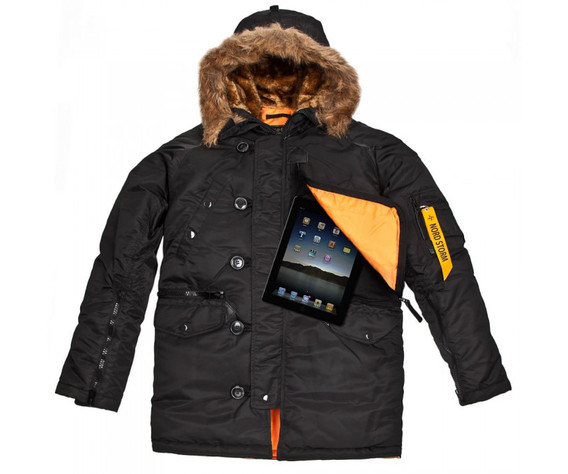 Фото: “Куртка n3b tight sitka black/orange”, купить в интернет магазине