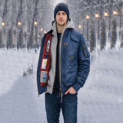 Фото: “Куртка бомбер Intruder Nord Denali Blue/Red”, купить в интернет магазине